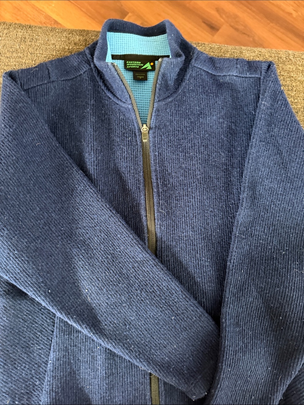 Eastern Mountain Sports Navy Full-Zip Knit Sweater